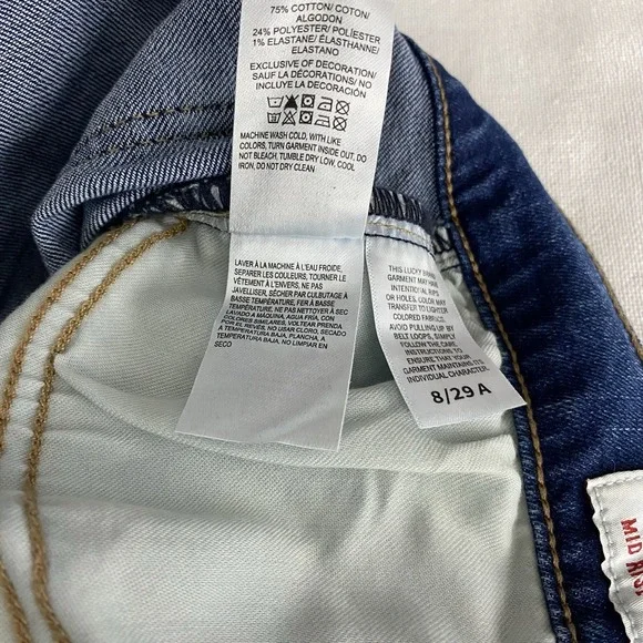 Lucky Brand Sweet Mid Rise Straight Cutoff Jeans Women's 8/29 Ankle Medium Wash - Picture 12 of 13